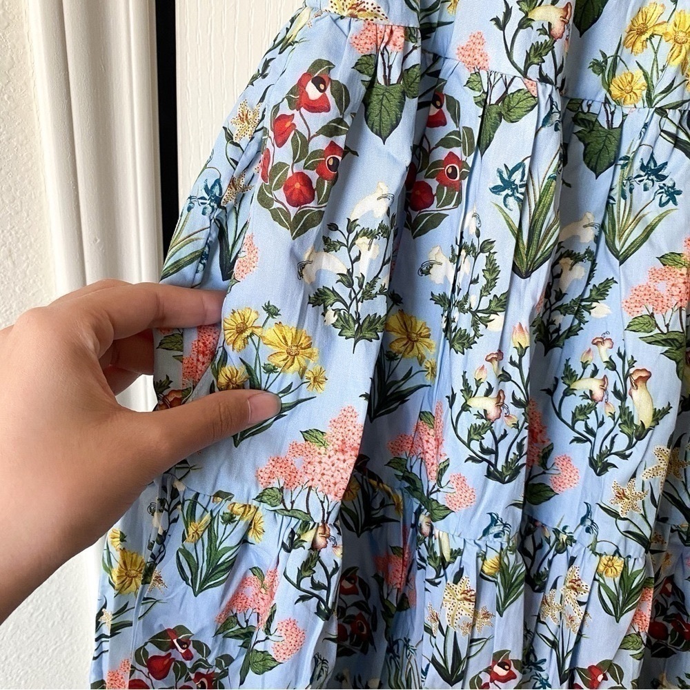 Agua Bendita Palmera Magdalena Dia Floral Midi Dress Multicolor Size Large NWT - Picture 3 of 11